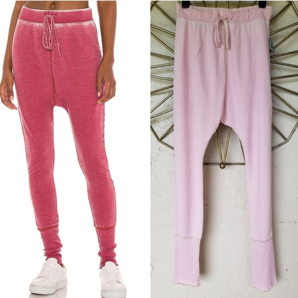 Free People Cozy All Day Harem Pink Leggings in Daytime Firework